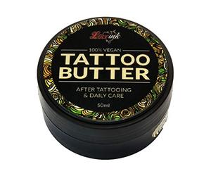 Loveink - Crema para tatuajes (50 ml, 100% vegana), color naranja