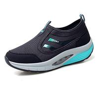 lovejin Mujer Zapatillas Deportivas de Correr Plataforma Cuña Zapatos Moda Fitness Adelgazar Planos Sneakers