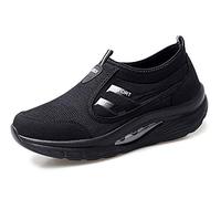 lovejin Mujer Zapatillas Deportivas de Correr Plataforma Cuña Zapatos Moda Fitness Adelgazar Planos Sneakers