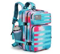 Lovelinks21, Mochila táctica de asalto con sistema de fijación modular Molle, mochila impermeable de 45 litros para 3 días, Arco iris, L, Mochila