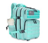 Lovelinks21, Mochila táctica de asalto con sistema de fijación modular Molle, mochila impermeable de 45 litros para 3 días, Verde (Mint Green), L, Mochila