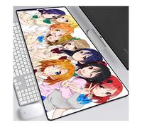 LoveLive Anime Alfombrillas de Ratón - Gaming Mousepad 900x400mm, 3mm Base de Goma Antideslizante, Superfície con Textura Especial, Compatible con ratón láser y óptico, para PC y Laptop, F