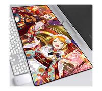 LoveLive XXL Anime Alfombrilla para ratón 900 x 400 mm - Speed Gaming Mousepad - Mouse Pad para Ordenador - 3mm Goma Antideslizante, para Gamers Ordenador, PC y Laptop, A
