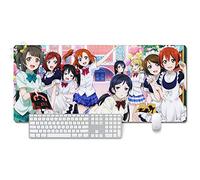 LoveLive XXL Anime Alfombrilla para ratón 900 x 400 mm - Speed Gaming Mousepad - Mouse Pad para Ordenador - 3mm Goma Antideslizante, para Gamers Ordenador, PC y Laptop, J