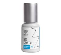 LOVELY Adhesivo para pestañas NEO Crystal - Transparente para pestañas de colores, tiempo de secado: 1 segundo y 8 semanas de fuerza de adhesión - Pegamento para pestañas para extensiones de pestañas
