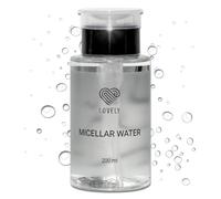 LOVELY Agua micelar sin aceite, limpieza facial suave y limpieza de pestañas, desmaquillante, limpiador de extensiones de pestañas, hipoalergénico y sin alcohol, agua micelar (200 ml)