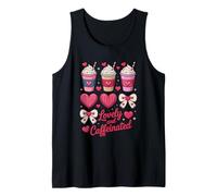 Lovely and Caffeinated Cute Valentine Coffee Lovers Camiseta sin Mangas