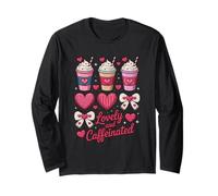 Lovely and Caffeinated Cute Valentine Coffee Lovers Manga Larga