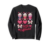 Lovely and Caffeinated Cute Valentine Coffee Lovers Sudadera