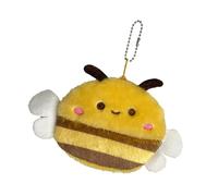 Lovely Bees - Monedero de felpa con colgante de animales, bolsa de dinero, almacenamiento de auriculares, cartera decorativa de dibujos animados, animales, monedas, abejas, auriculares, colgante de