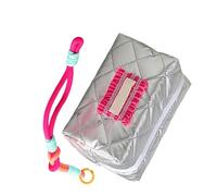 Lovely Bows - Bolsa de maquillaje de gran capacidad, de piel sintética, para almacenamiento de pintalabios, artículos de tocador de piel sintética, para viajes, cosméticos, Rojo rombo, Mass Beauty