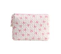 Lovely Bows - Bolsa de maquillaje estética, bolsa de cambio, gran capacidad, artículos de aseo de viaje, organizador de cuidado de la piel, gran capacidad, para viajes, maquillaje, lavado estético, h
