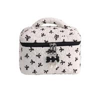 Lovely Bows - Bolsa de maquillaje estética, bolsa de cambio, gran capacidad, artículos de aseo de viaje, organizador de cuidado de la piel, gran capacidad, para viajes, maquillaje, lavado estético, j
