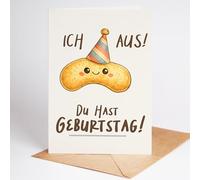 Lovely Cards - Tarjeta de cumpleaños divertida con texto en inglés "Ich Flip aus du hast Geburtstagskkarten für Frauen Männer - Mann Frau - Geburtstagkarte lustig - lustige Geburtstagsgeschenke - A6