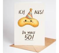 Lovely Cards - Tarjetas de cumpleaños divertidas para 50 cumpleaños para mujeres, hombres, mujeres, regalos de cumpleaños divertidos, A6 (tarjeta plegable), con sobre