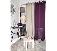 Lovely Casa CDaffaires Night Macaron-Cortina Opaca y Aislante (135 x 260 cm), diseño de Macarons, Tela, macarrón, 135L X 260H cm (1 Panneaux)