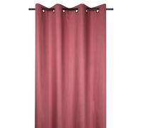 Lovely Casa - Cortina con Ojales - Tamaño 140 x 260 cm - 100% algodón - Color Grenache - Modelo Oxford - Satén de algodón Muy Elegante y Suave al Tacto - 8 Ojales - Fácil de Colocar