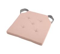 Lovely Casa Duo Galette Velcro, algodón, Polvo/ratón, 38 x 38 x 4 cm