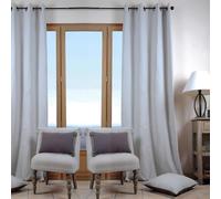 Lovely Casa Duo R61490006 - Cortina Opaca (algodón, 240 x 135 cm), Color Perla