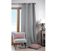 LOVELY CASA Duo Uni - Cortina, algodón, ratón, 135 x 240 cm