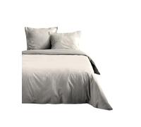 Lovely CASA Funda nórdica, 200 x 200 cm, 100% algodón, certificado Oeko-Tex, color marfil, modelo Eden, ropa de cama, para el hogar, suave y cómoda, ideal para cama doble, estándar - 2 personas