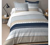 Lovely Casa - Funda nórdica de 260 x 240 cm y 2 Fundas de Almohada de 63 x 63 cm, Color Azul