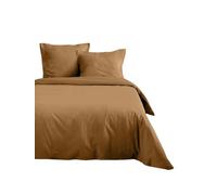 Lovely Casa - Funda nórdica - Tamaño 200 x 200 cm - 100% algodón Certificado Oeko-Tex - Color Curry - Modelo Eden - Suave y cómodo - Ideal para Cama Doble estándar - Unisex