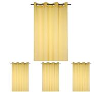 Lovely Casa Monna R61697001VL - Visillo de poliéster, 135 x 260 cm, 100% poliéster, Amarillo, 135 x 260 cm (Paquete de 4)