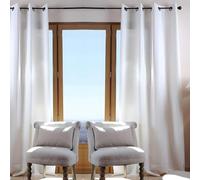 LOVELY CASA R61490007 Duo - Cortina Opaca (algodón, 240 x 135 cm), Color Crudo