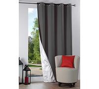 Lovely Casa R64689311 Nelson - Cortina (algodón, 135 x 240 cm), Color Gris Antracita