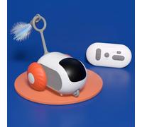 LOVELY CAVES Juguete inteligente para gatos con control remoto (naranja)
