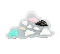 Lovely Cloud Moons - Juego de moldes de resina epoxi, suministros de joyería, ideales para principiantes, para crear colgantes y dijes únicos, molde de resina de nube en miniatura