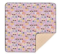 Lovely Cute Dogs - Alfombra plegable para gimnasio y actividades para el suelo, 1 pieza, acolchada, para bebés y niños pequeños, 50 x 50 pulgadas