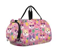 Lovely Cute Dogs - Bolsa de lona multifuncional para el día de San Valentín con compartimento para zapatos, para práctica escolar, deportes, viajes, Bonitos perros de San Valentín
