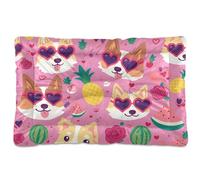 Lovely Cute Dogs - Colchón lavable para perros, suave, cómodo, antideslizante, para perros medianos/grandes, 36 x 24 pulgadas