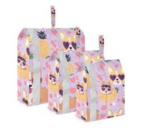 Lovely Cute Dogs - Juego de 3 cubos de equipaje de viaje para maletas, organizador portátil para maletas, bolsas de equipaje para almacenamiento de equipaje, dormitorio