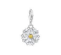 Lovely Daisy: hecho de plata 925 reciclada, este colgante está adornado con circonitas blancas y amarillas que hacen que la margarita brille con el sol alrededor de la apuesta., Standard, Plata de