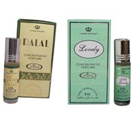 Lovely & Dalal Concentrated Perfume Oil Pack of 2 | Long-Lasting Alcohol-Free Attar for Men & Women | 6ml Each Roll-On