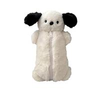 Lovely Dog - Estuche suave moldeado para lápices, interior espacioso, suave, con extremo deslizante, múltiples usos funcionales para estudiantes, especialistas, bolsa de maquillaje permanente de felpa