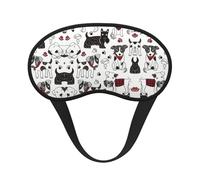 Lovely Dogs - Antifaz para dormir con los ojos vendados, 100% bloqueo de luz para dormir, máscara de ojos con correa ajustable