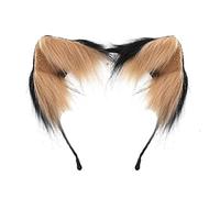 Lovely Foxes - Aro para el pelo con forma de oreja para cosplay de personajes de anime, diadema de transmisión en vivo, para adolescentes y mujeres, diadema de tamaño adulto, maquillaje para lavar la