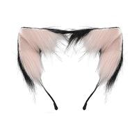Lovely Foxes - Aro para el pelo con forma de oreja para cosplay de personajes de anime, diadema de transmisión en vivo, para adolescentes y mujeres, diadema de tamaño adulto, maquillaje para lavar la
