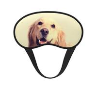 Lovely Golden Retriever Dog - Máscara de ojos con borde negro, con buen efecto de sombreado, es una opción ideal para viajes, meditación, etc