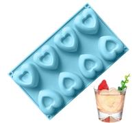 Lovely Heart Mold - 8-Cavity Silicone Dessert Tray, Soap Molds with Detail, Candy Making Tool with Grip, Kitchen Baking Accessory, Valentine Supplies for Cake, Party, Resin, Craft