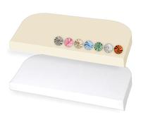 Lovely Hippo Sábana bajera de 50 x 89 cm (X2), 100% algodón, suave y transpirable, sábana bajera para bebé, 50 x 89 cm, Oeko-Tex (blanco/vainilla, 50 x 89 cm)