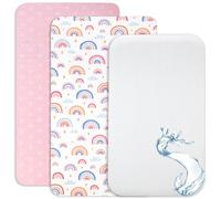 Lovely Hippo Sábanas 80 x 160 cm + 1 Protector de colchón impermeable compatible con cama cabaña 80 x 160 cm (arco iris, 80 x 160 cm)