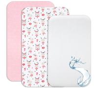 Lovely Hippo Sábanas 80 x 160 cm + Protector de Colchón Impermeable Compatible Con Cama Cabaña (Bailarina Rosa)