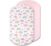 Lovely Hippo Sábanas Cododo Iora Compatible - 100% algodón - Sábana bajera cododo compatible con Iora (60 x 80 cm, arco iel)