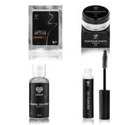 LOVELY Juego de cejas de henna - Color: castaño icónico incluye desarrollador de color de solución mineral, pasta de contorno y gel de cejas, para cejas definidas y completas y un color de cejas