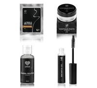 LOVELY Juego de henna para cejas, color: marrón claro brillante, incluye desarrollador de color mineral, pasta de contorno y gel para cejas, para cejas definidas y completas y un color de cejas